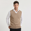 Men's Sleeveless Knitted V-Neck Jumper Vest