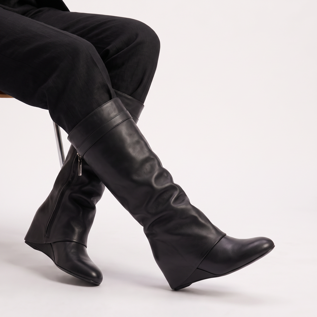 Women's Fold-Over Knee-High Boots