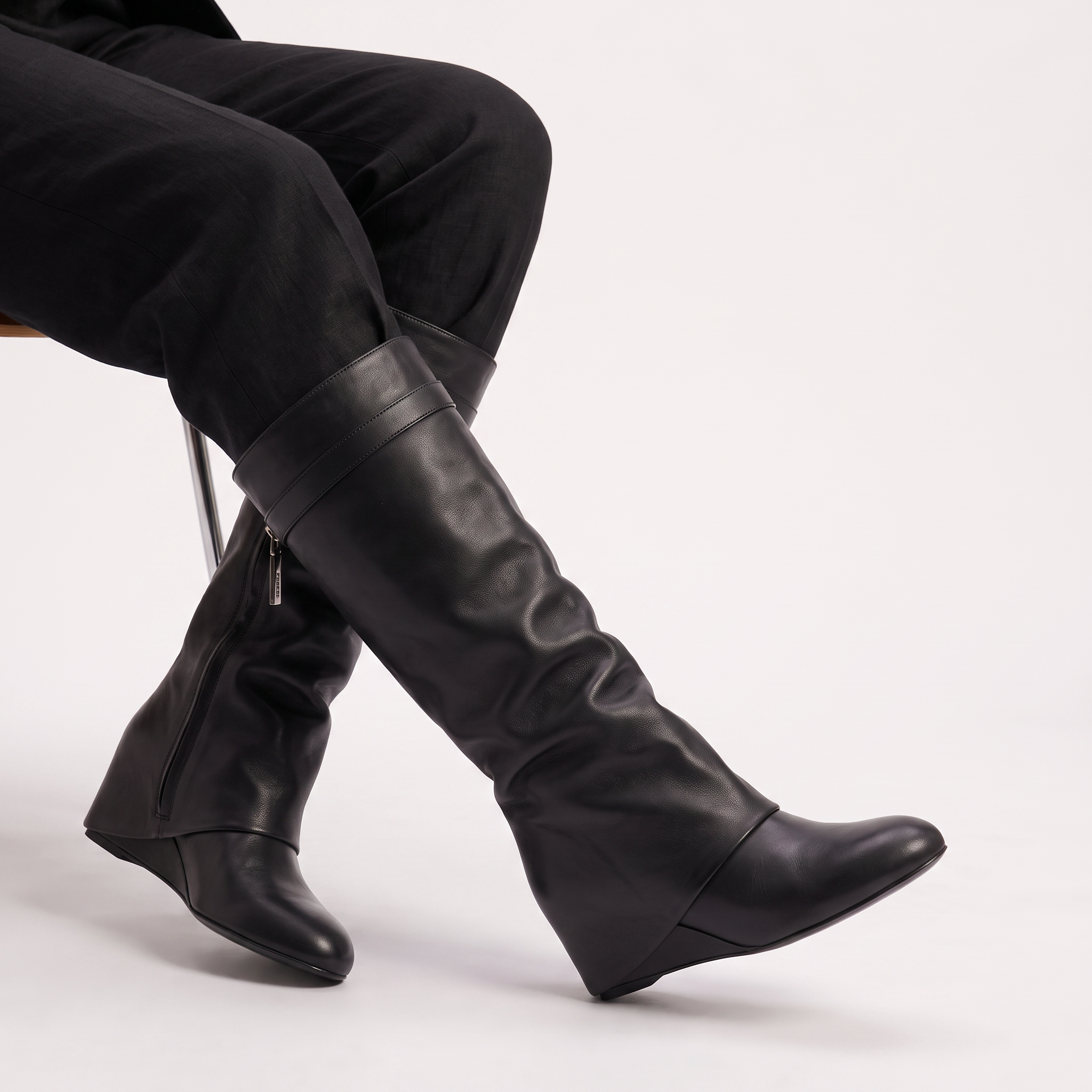 Women's Fold-Over Knee-High Boots