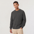 Men's Loose Fit Textured Knit Sweater