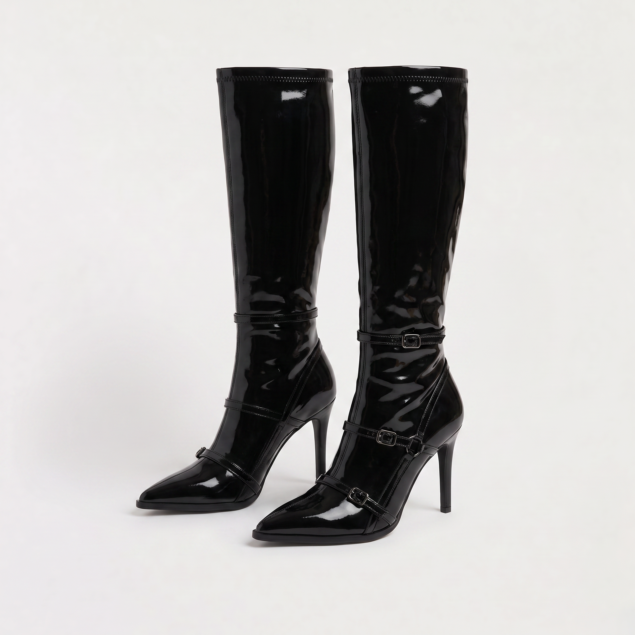 Women's Patent Knee-High Stiletto Boots
