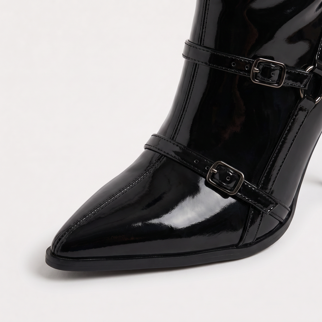 Women's Patent Knee-High Stiletto Boots