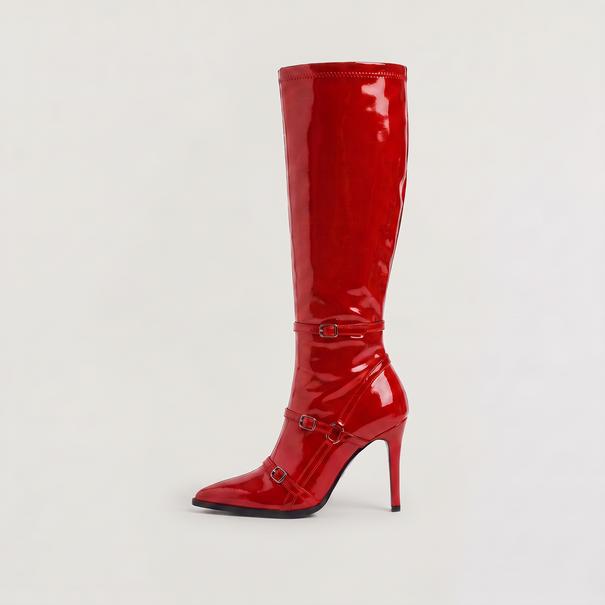 Women's Patent Knee-High Stiletto Boots
