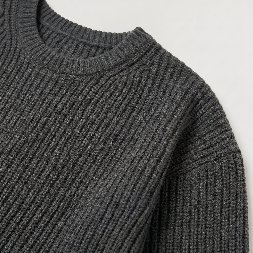 Men's Loose Fit Textured Knit Sweater