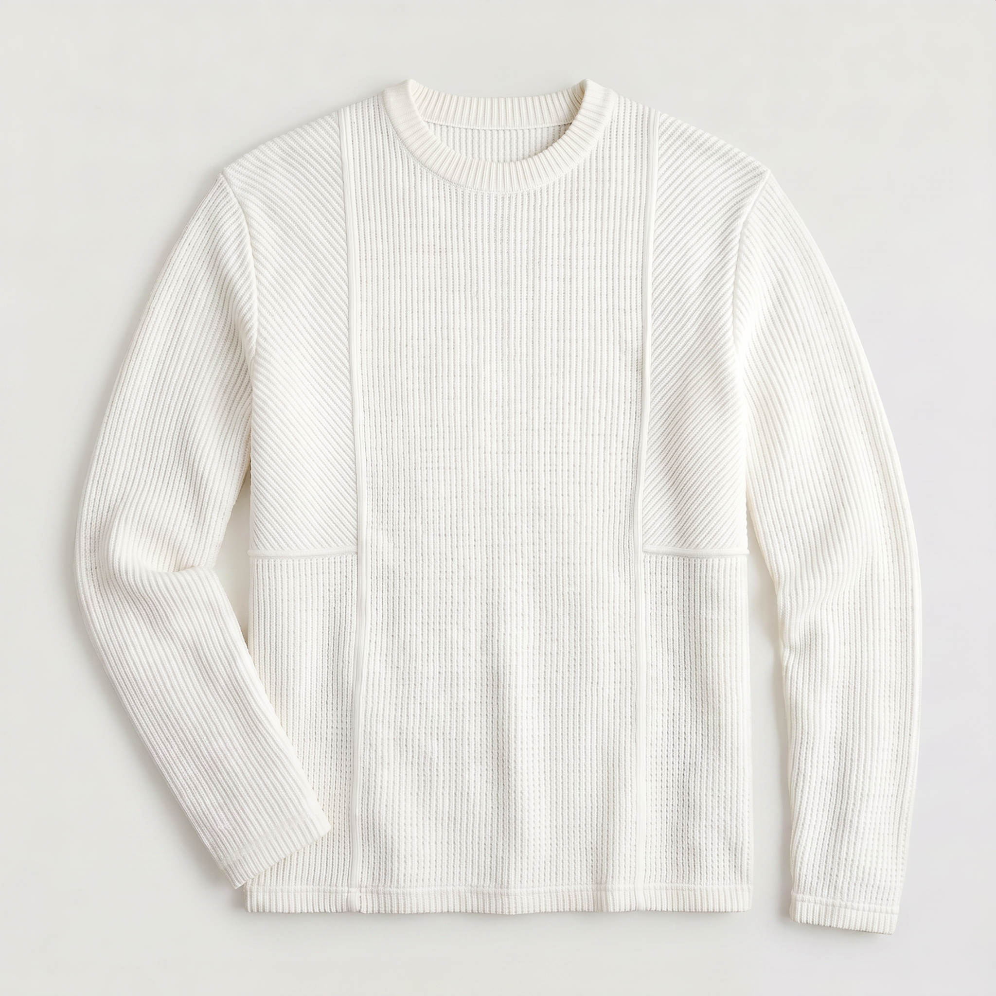 Men's Relaxed Fit Textured Knit Crewneck Sweater - Casual Winter Jumper