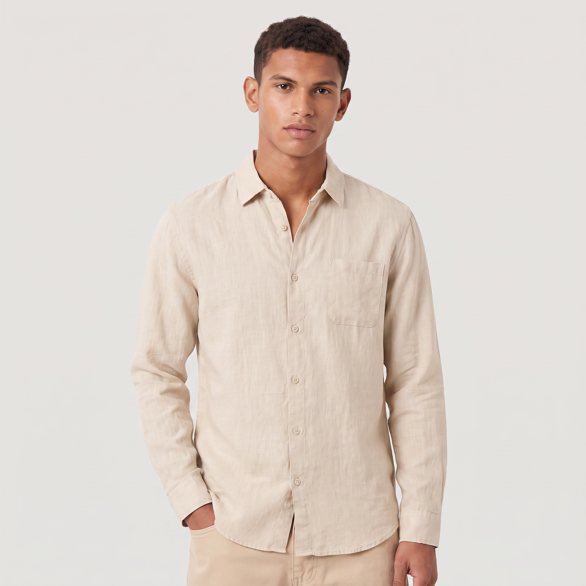 Men's Linen Button Down Summer Shirt