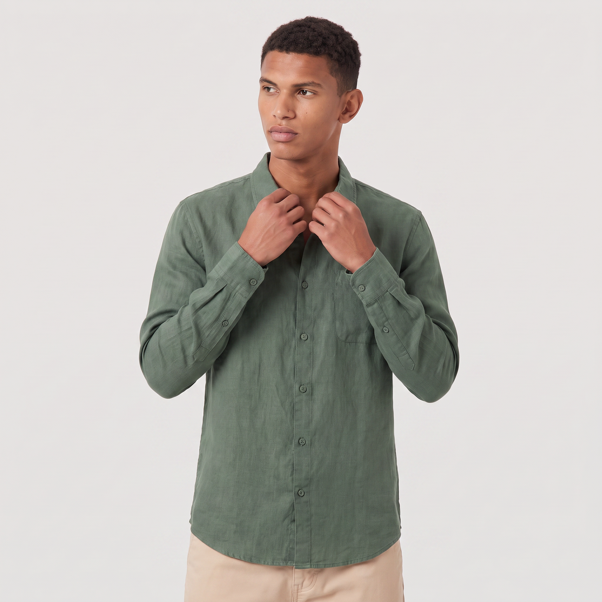 Men's Linen Button Down Summer Shirt