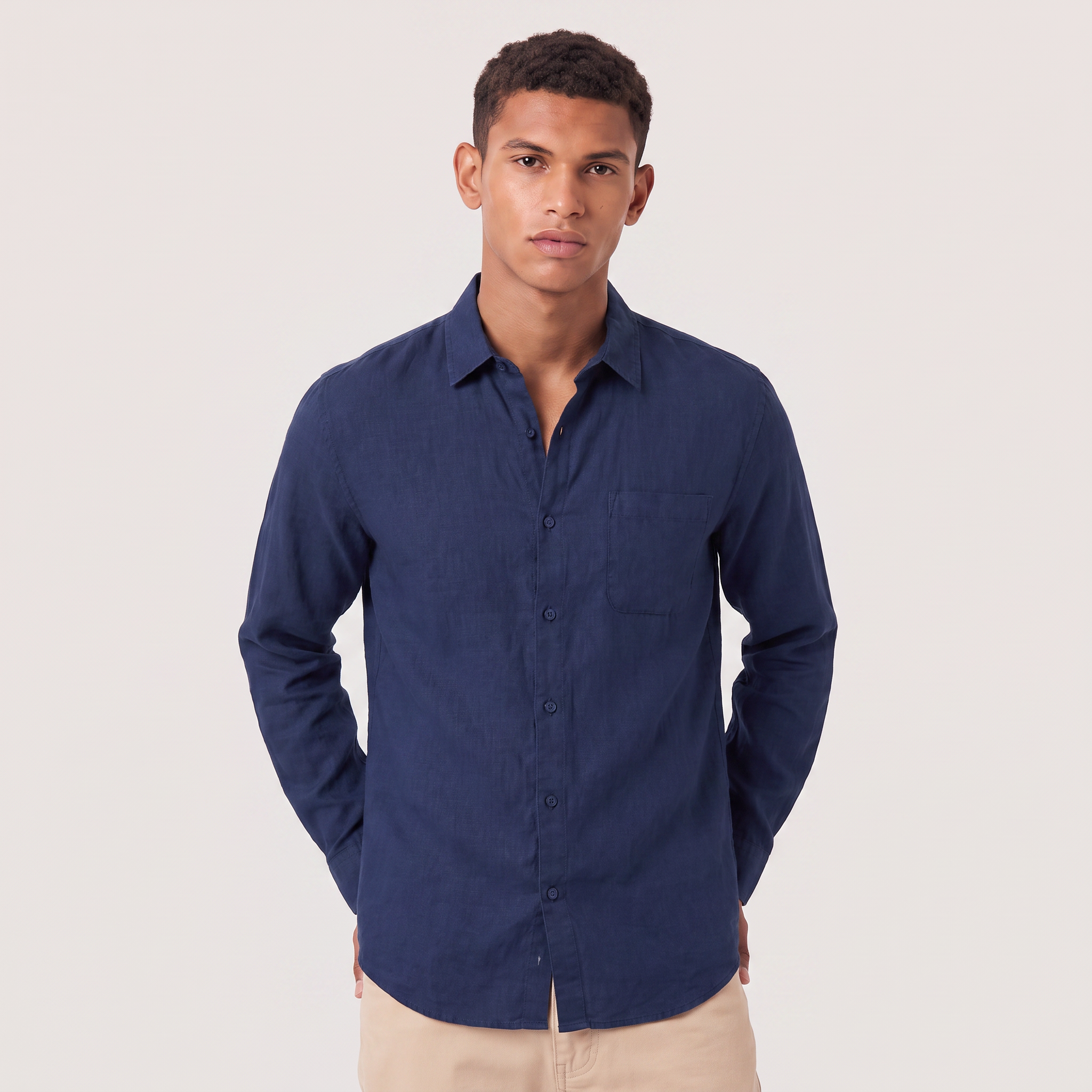 Men's Linen Button Down Summer Shirt
