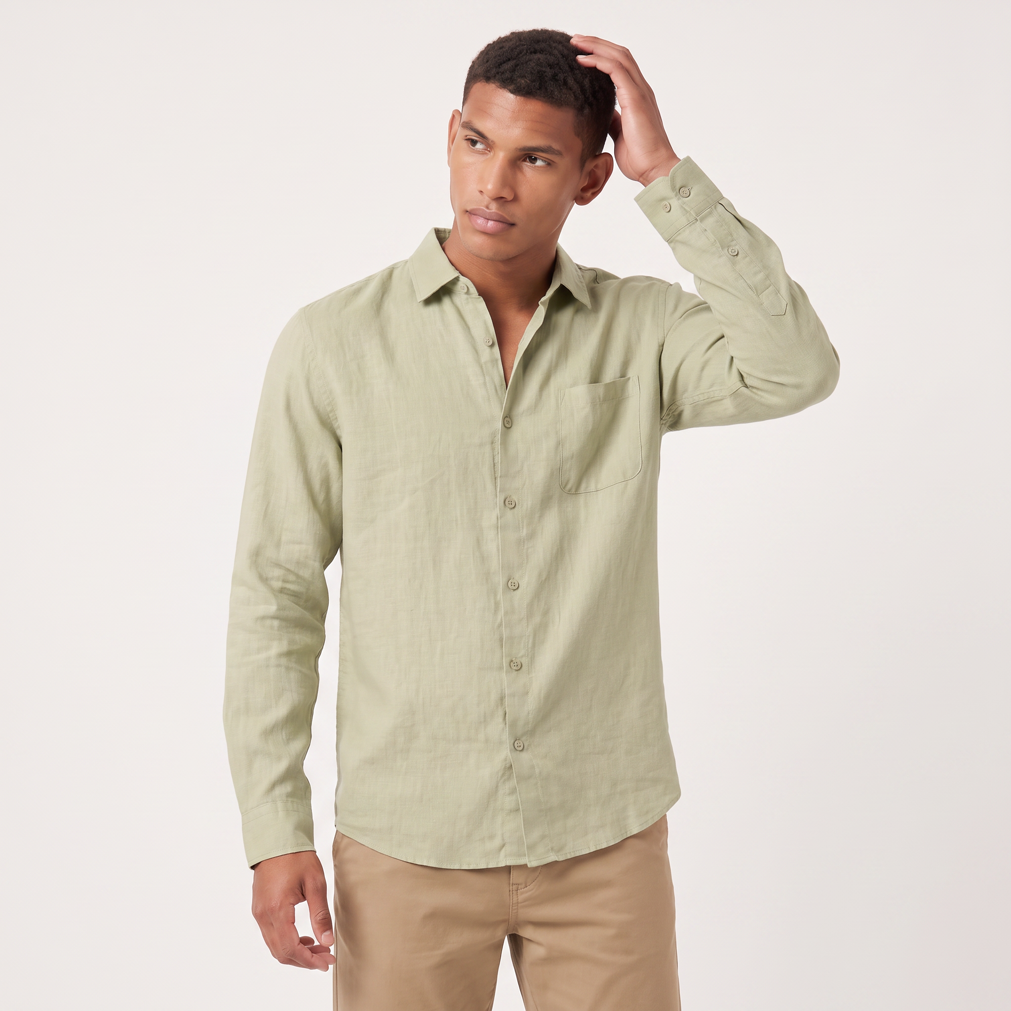 Men's Linen Button Down Summer Shirt