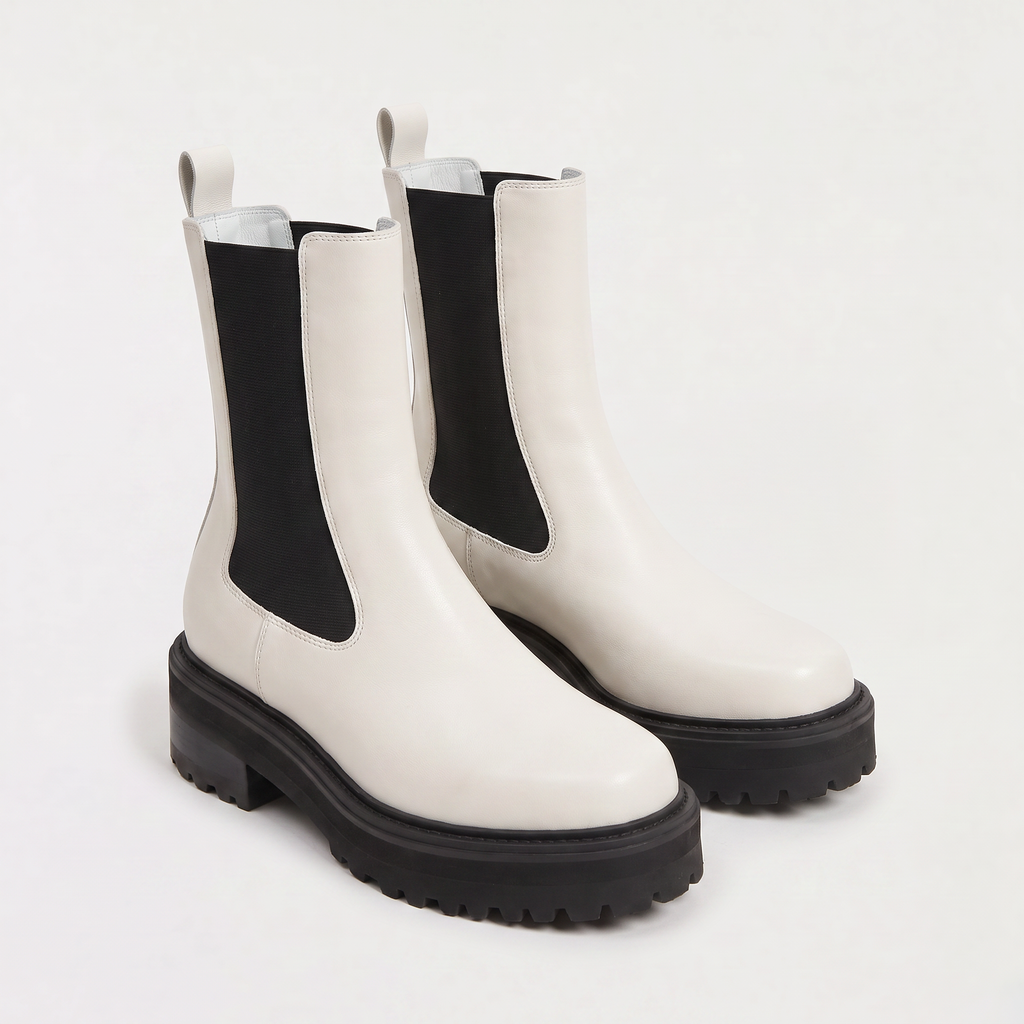 Women's Two-Tone Platform Chelsea Boots