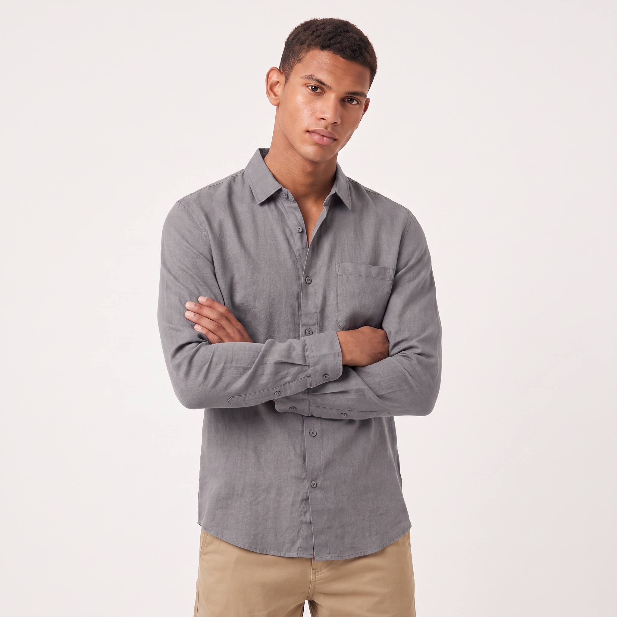 Men's Linen Button Down Summer Shirt