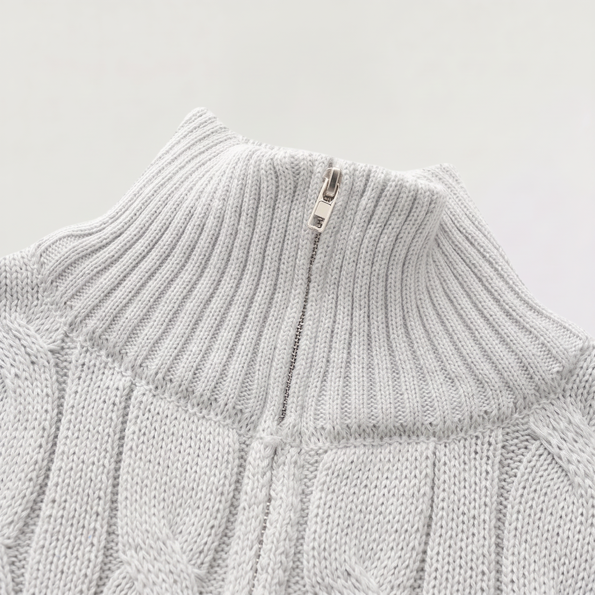 Men's Half Zip Knitted Sweater