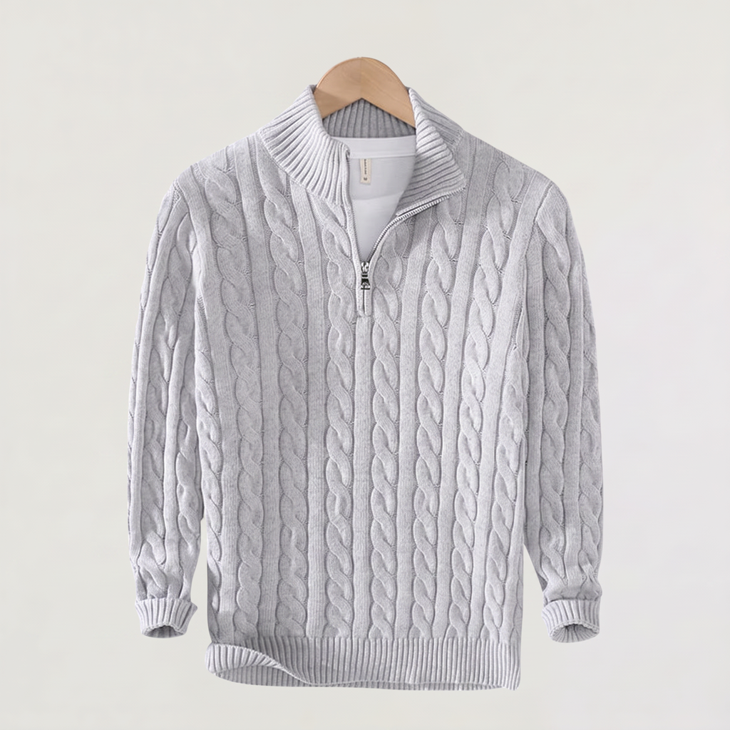 Men's Half Zip Knitted Sweater