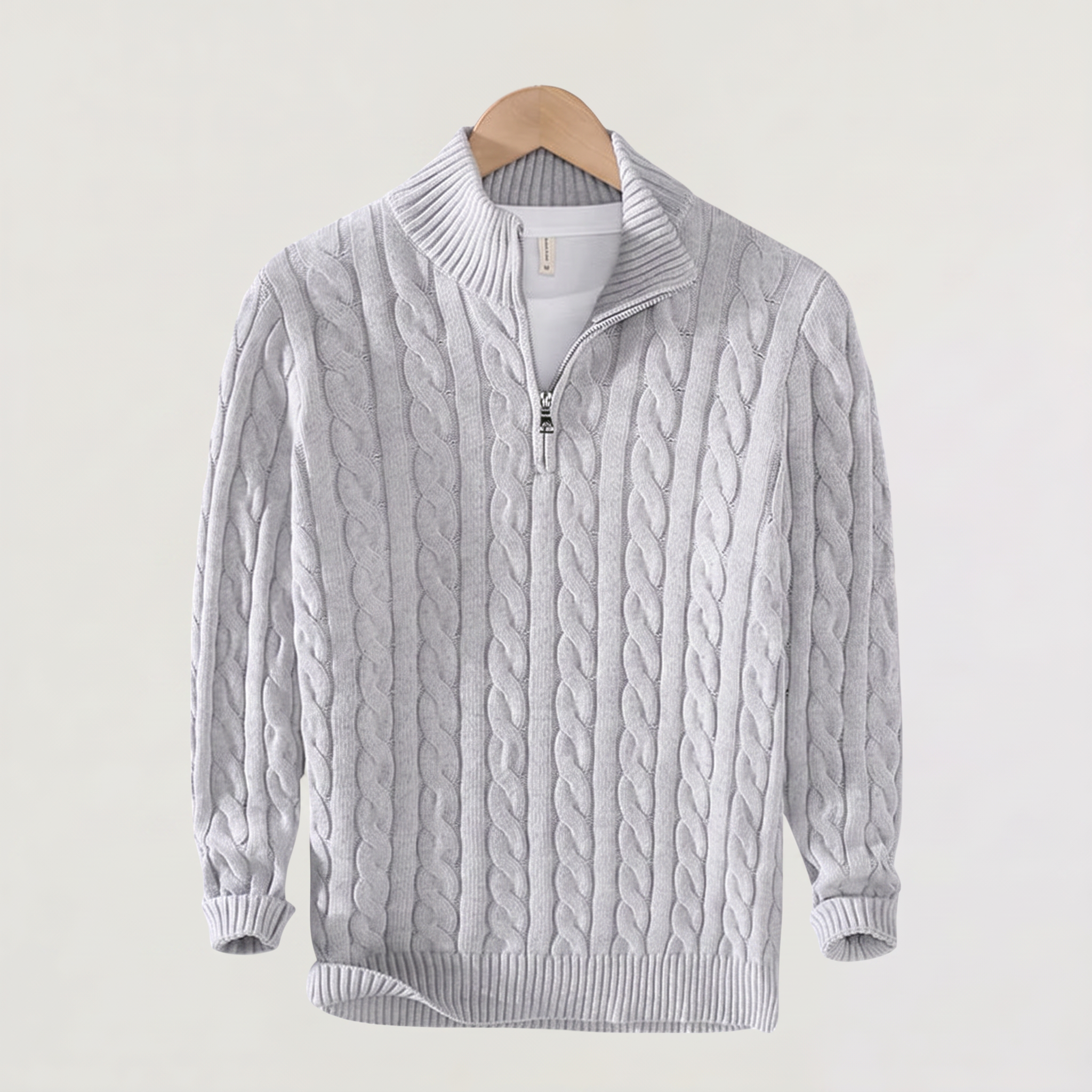 Men's Half Zip Knitted Sweater