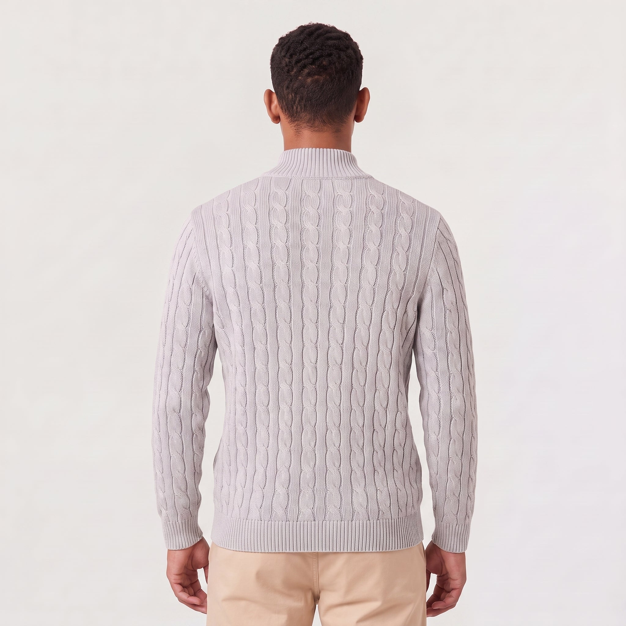 Men's Half Zip Knitted Sweater