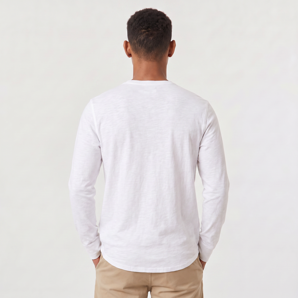 Men's Long-Sleeved Henley Shirt
