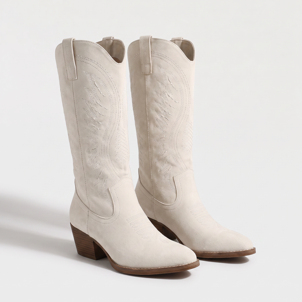 Women's Embroidered Western Knee-High Boots
