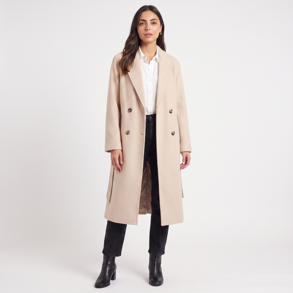 Women's Long Button-Up Coat