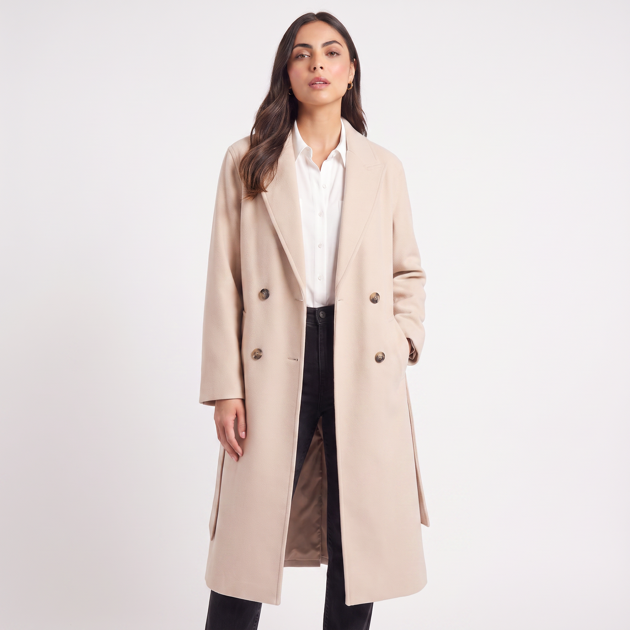 Women's Long Button-Up Coat
