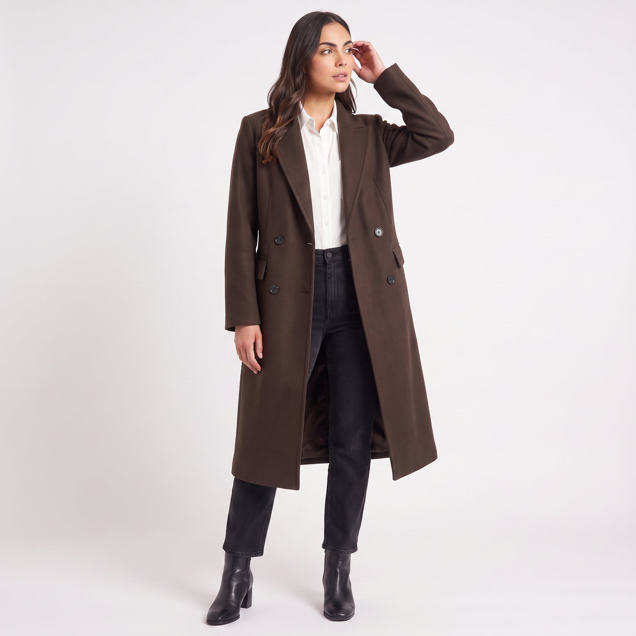Women's Long Button-Up Coat