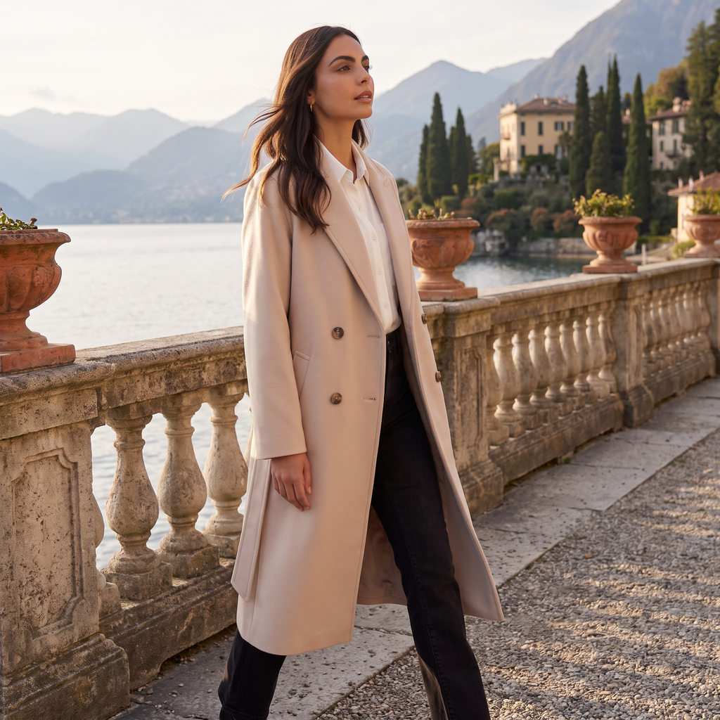 Women's Long Button-Up Coat