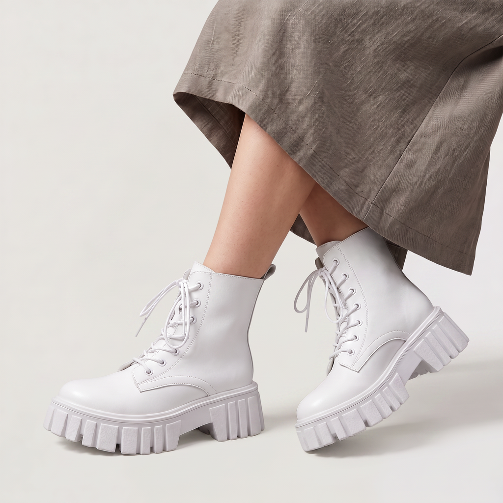 Women's Chunky Lace-Up Combat Boots