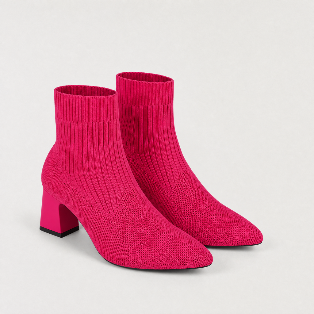 Women's Mid-Calf Chunky Heel Slip-On Bohemian Boots