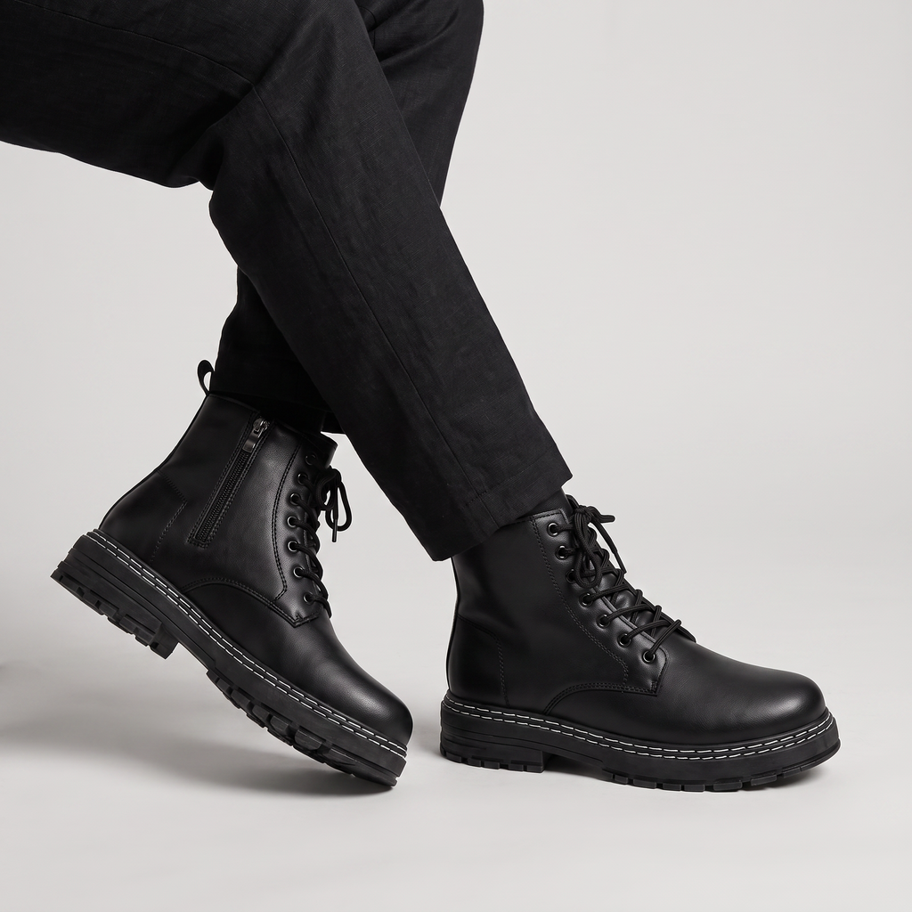 Men's High-Top Lace-Up Hiking Boots