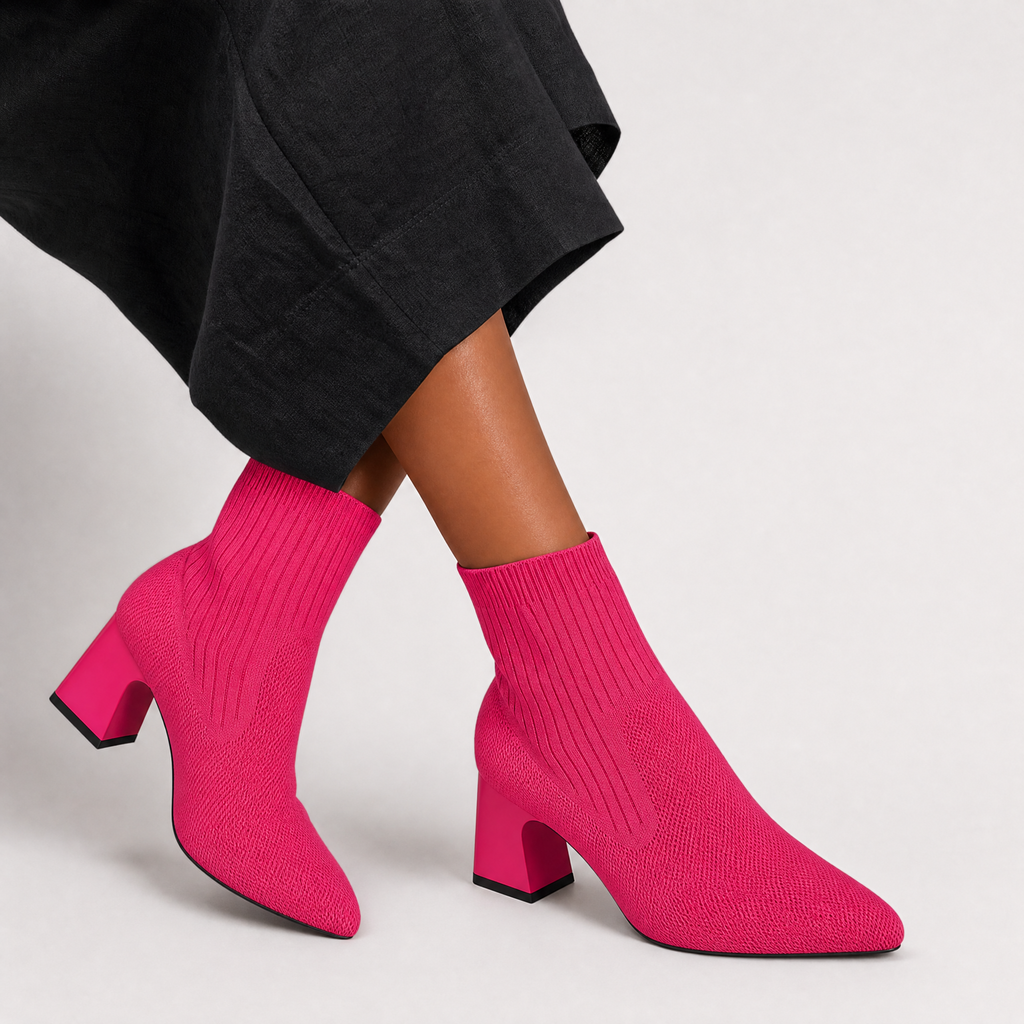 Women's Mid-Calf Chunky Heel Slip-On Bohemian Boots