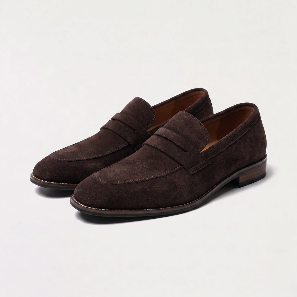 Men's Nubuck Penny Loafers