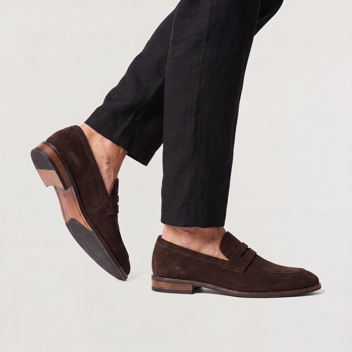 Men's Nubuck Penny Loafers