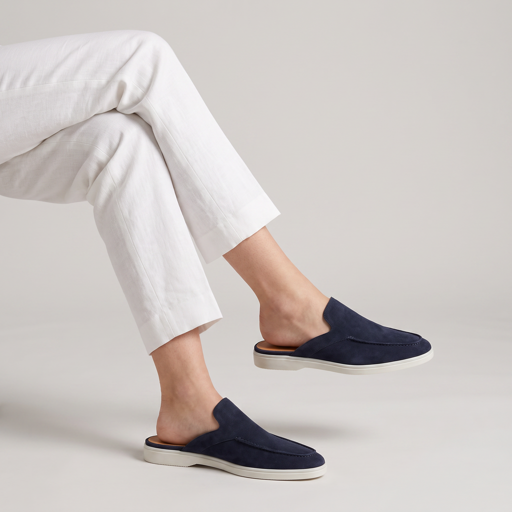 Women's Backless Suede Slip-On Loafers