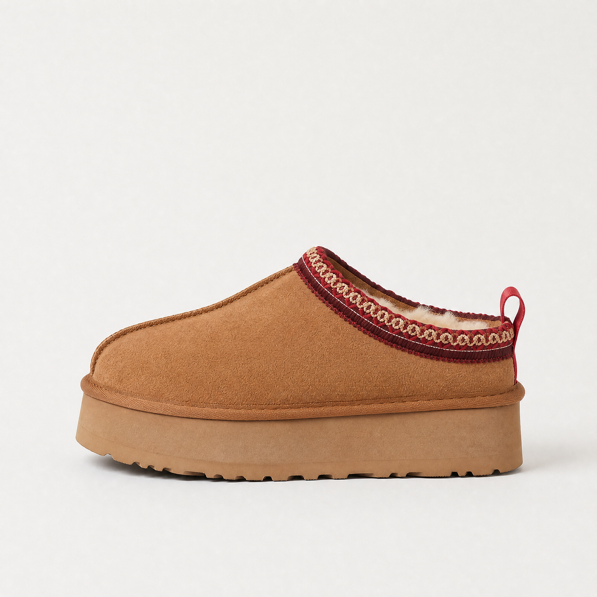 Women's Borg-Lined Platform Mule Slippers
