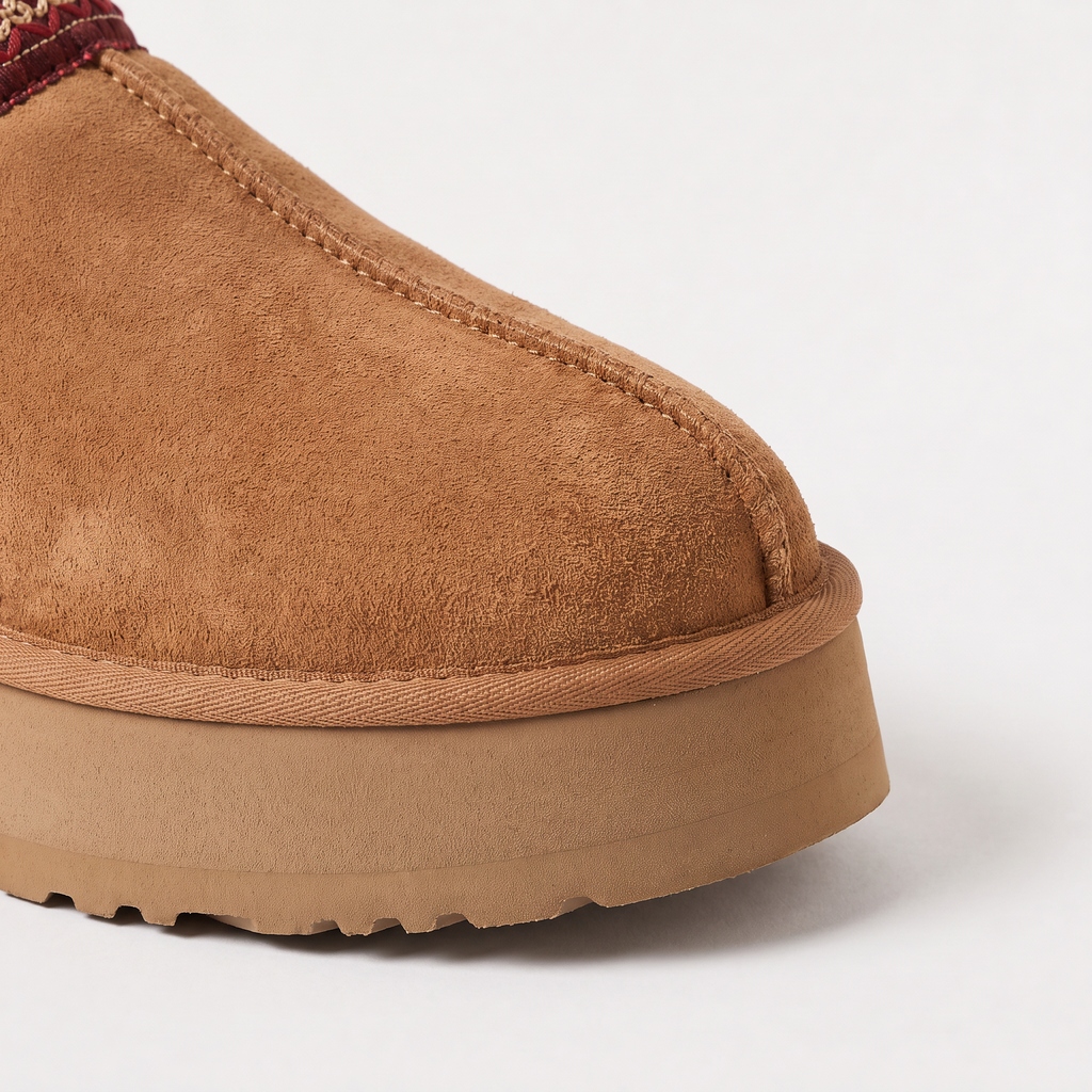 Women's Borg-Lined Platform Mule Slippers