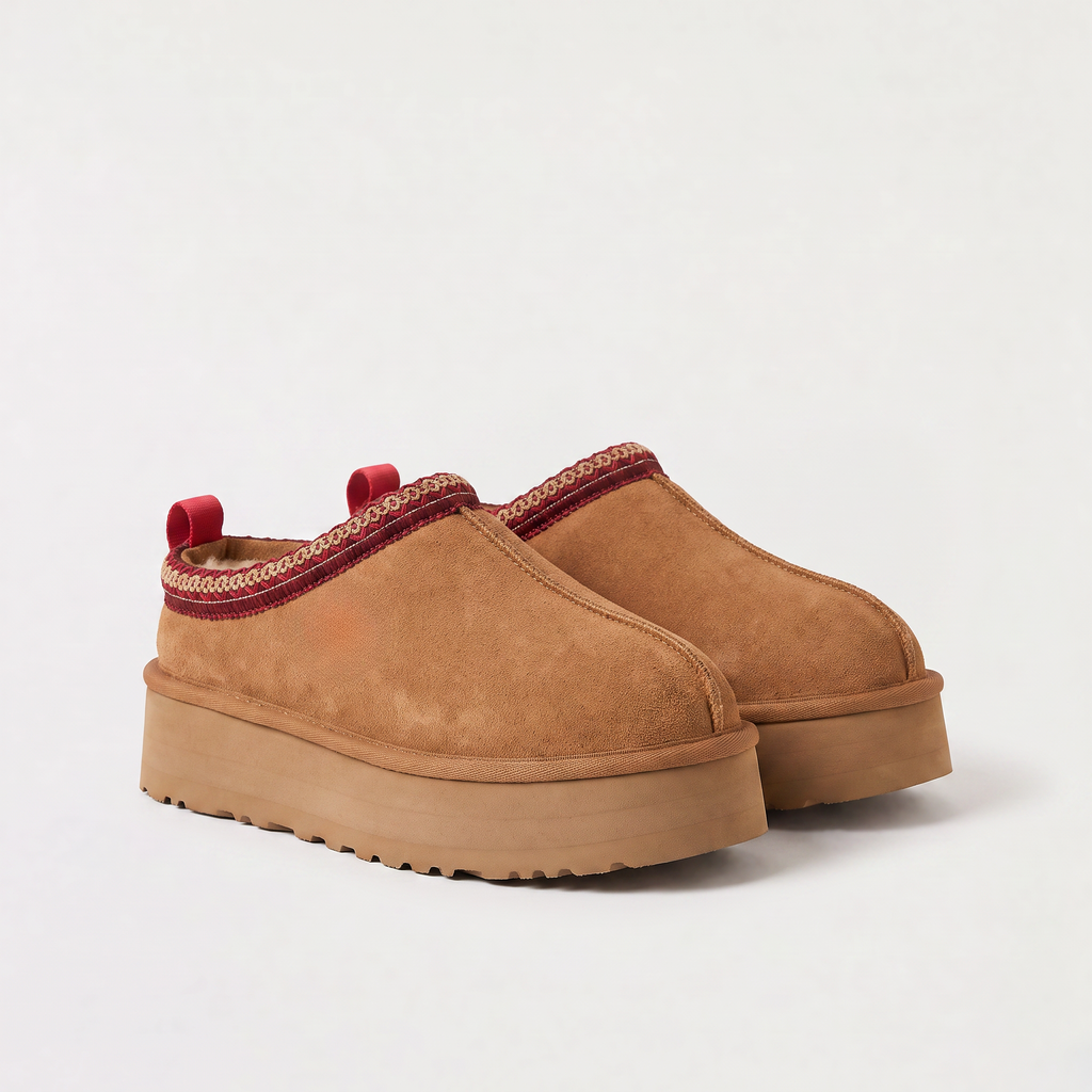 Women's Borg-Lined Platform Mule Slippers