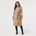 Women's Single Brested Belted Trench Coat