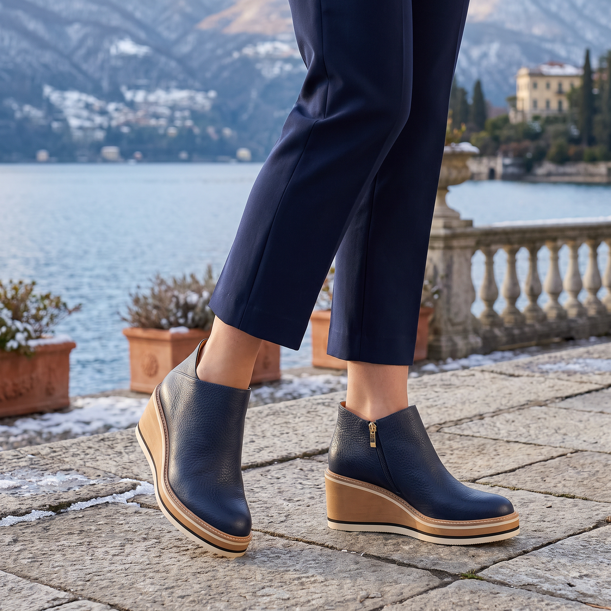 Women's Waterproof Side-Zip Ankle Boots