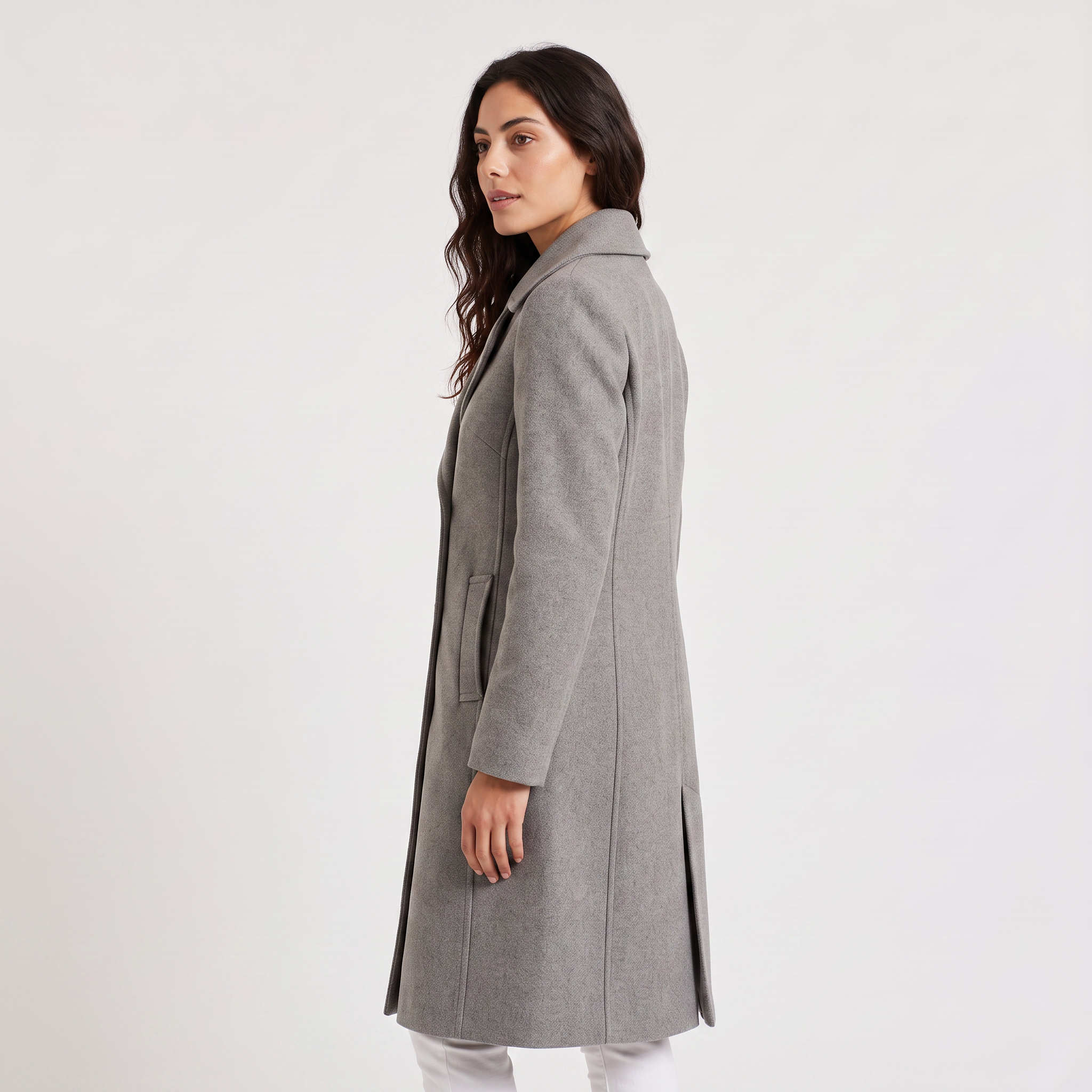 Women's Double-Breasted Long Coat