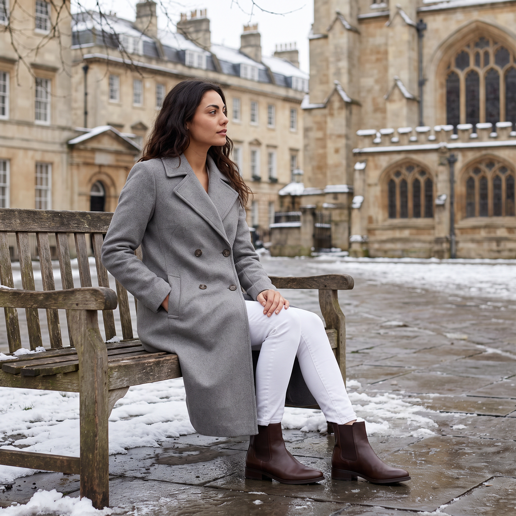 Women's Double-Breasted Long Coat