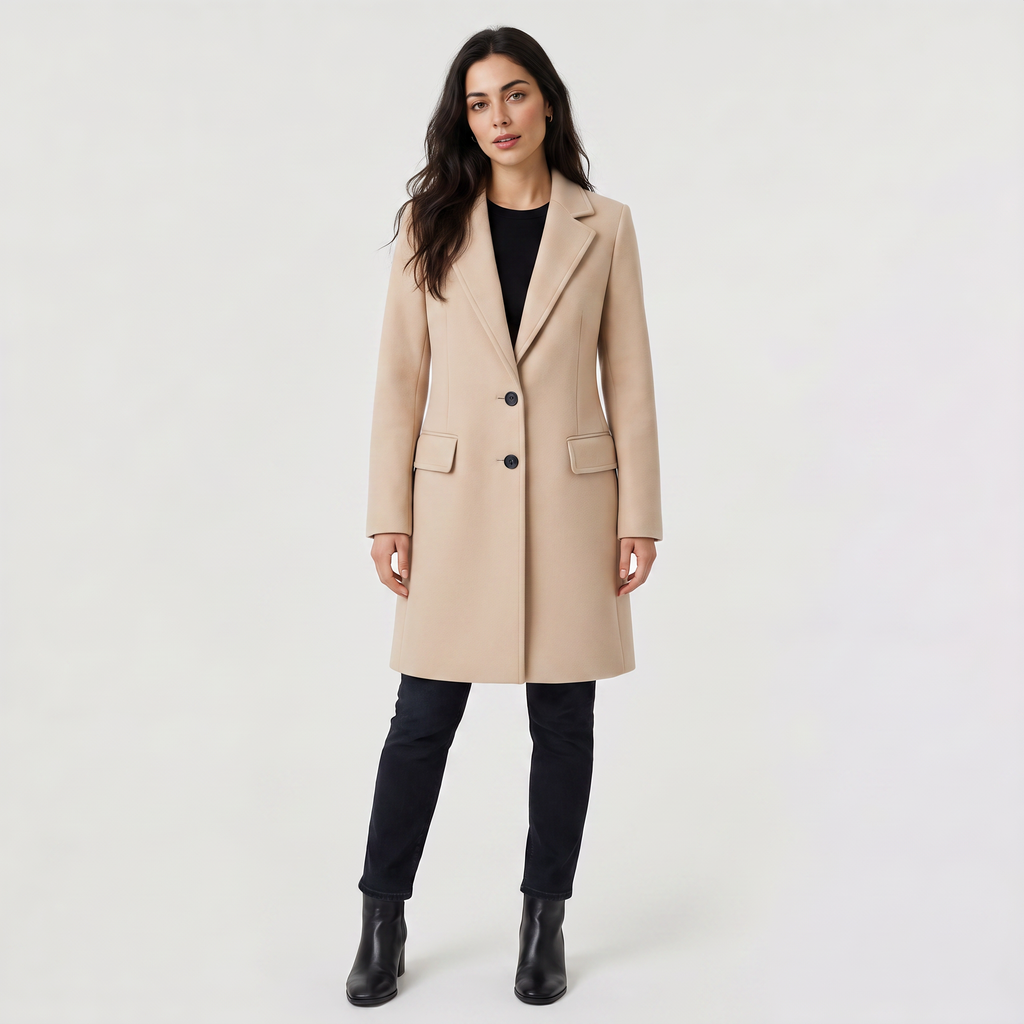 Women's Classic Long Single-Breasted Coat