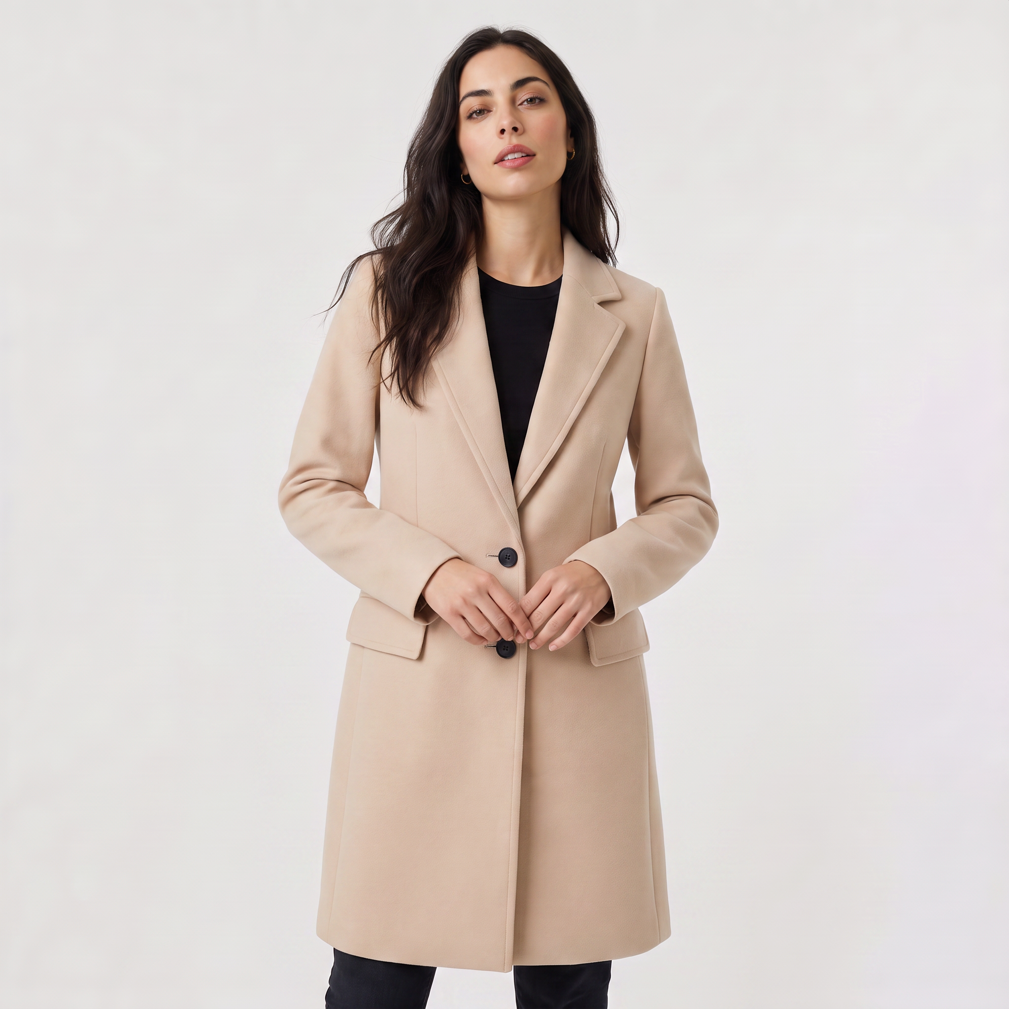 Women's Classic Long Single-Breasted Coat