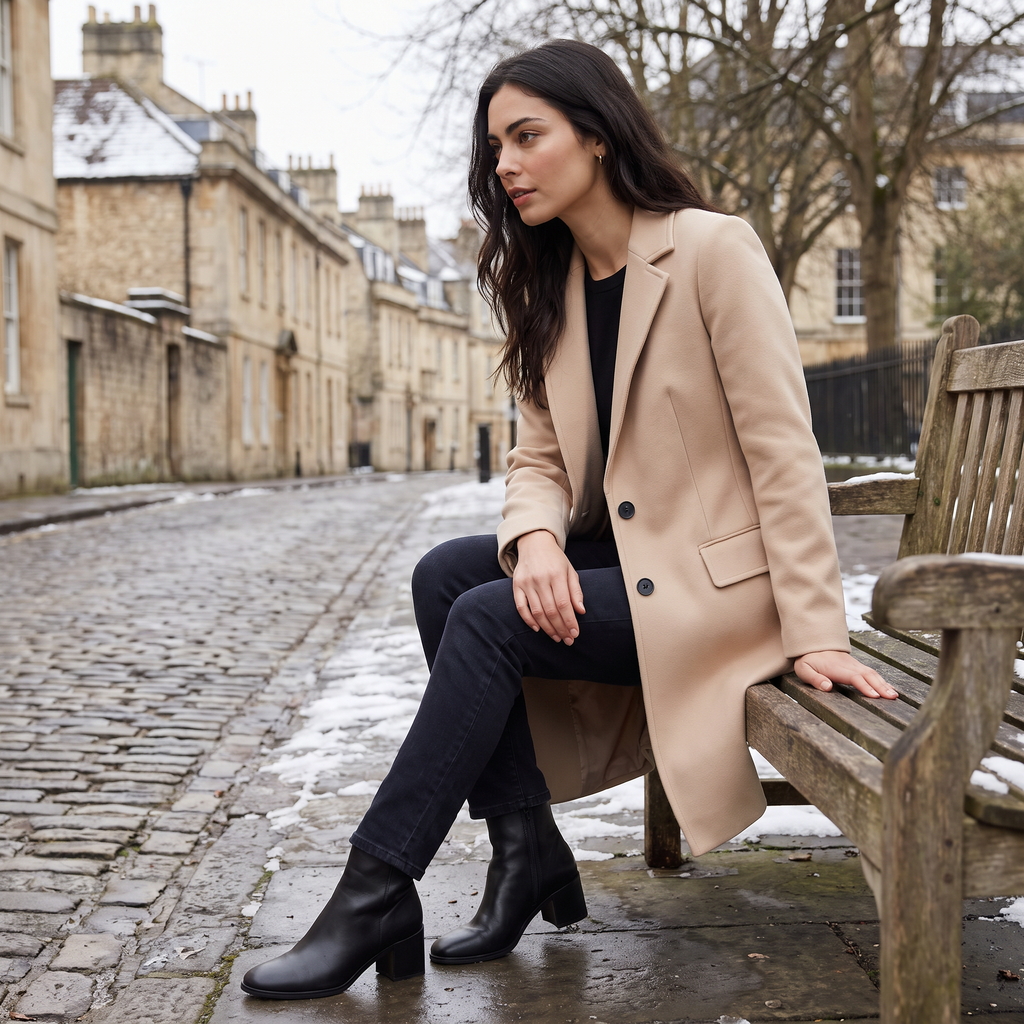 Women's Classic Long Single-Breasted Coat