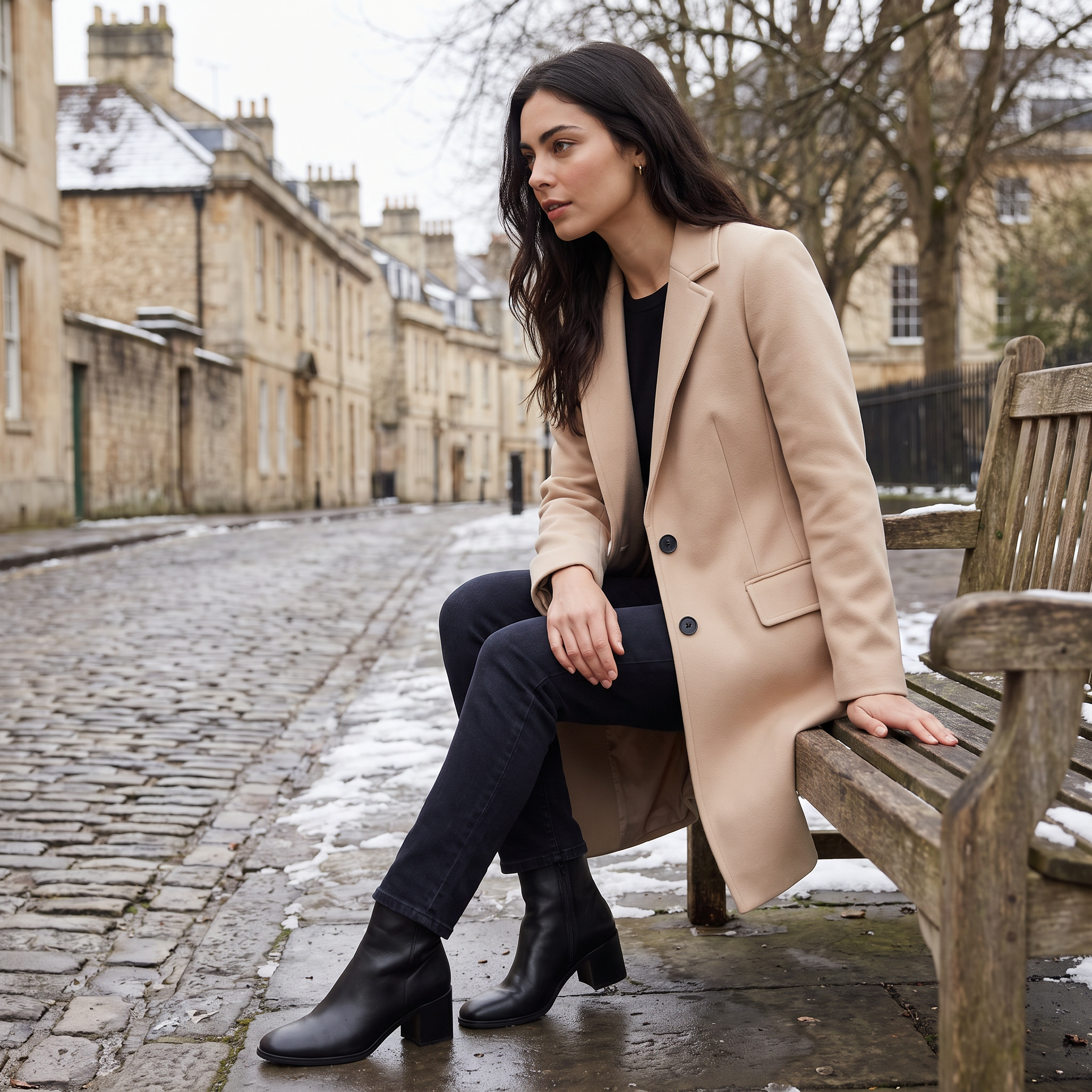 Women's Classic Long Single-Breasted Coat