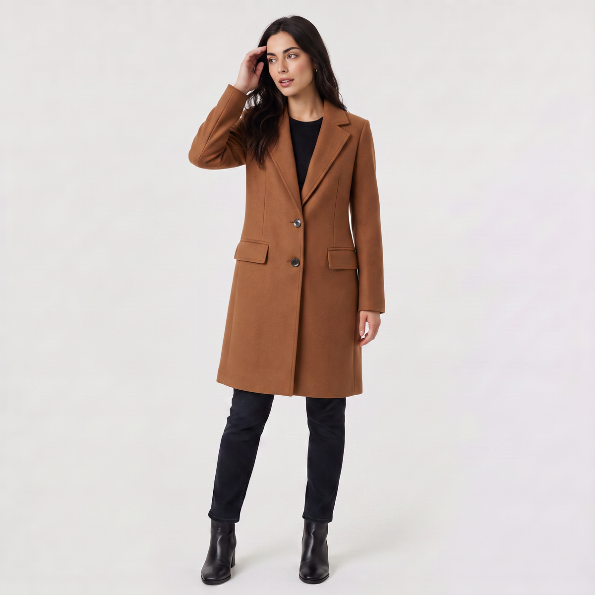 Women's Classic Long Single-Breasted Coat