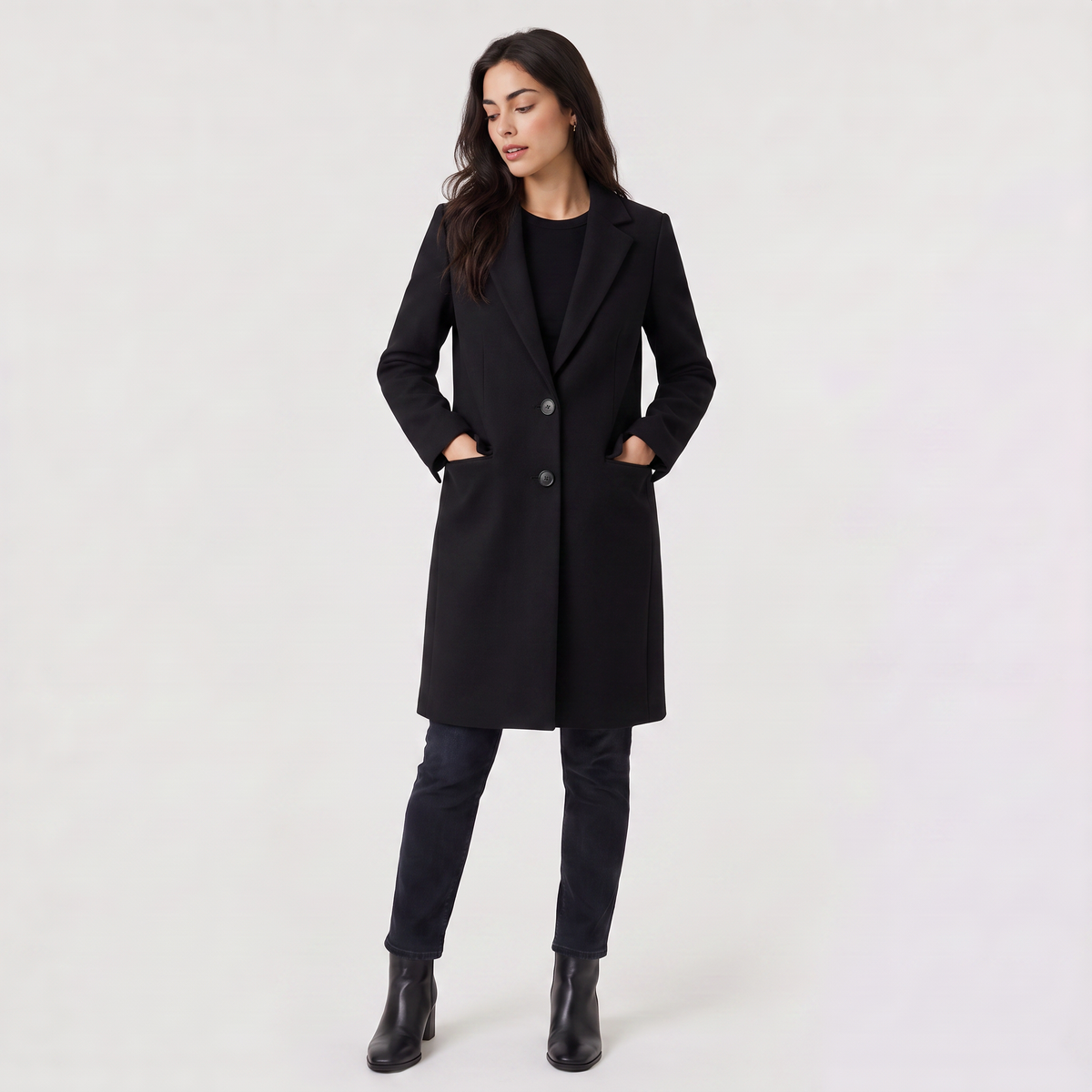 Women's Classic Long Single-Breasted Coat