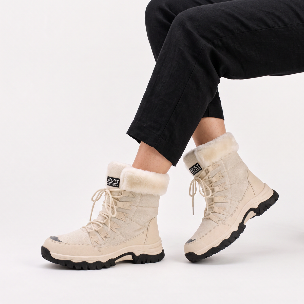 Women's Waterproof Lace-Up Winter Boots