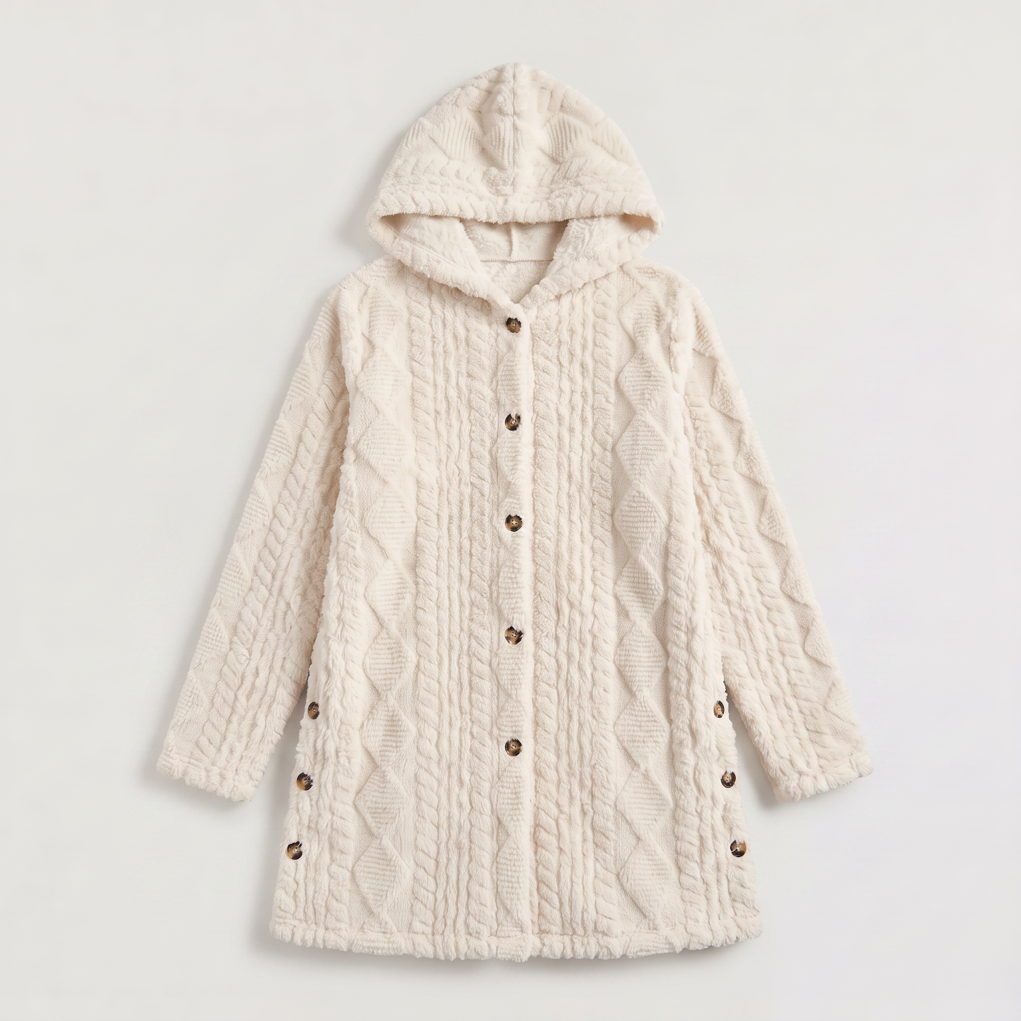 Women's Hooded Teddy Cardigan