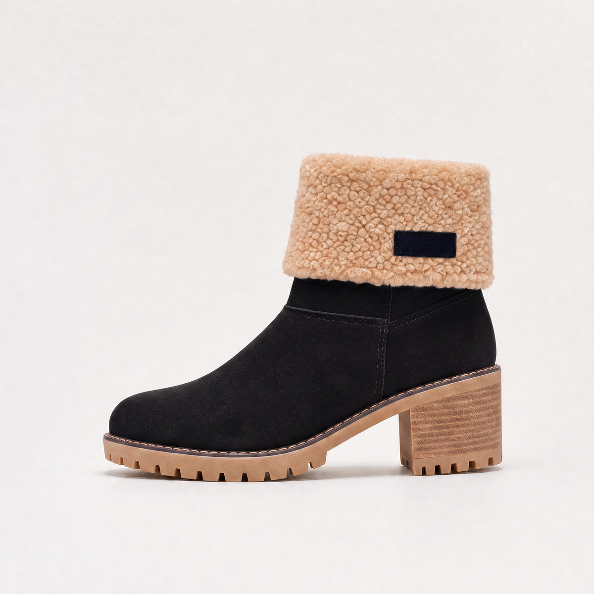 Women's Faux Fur Borg-Lined Ankle Boots