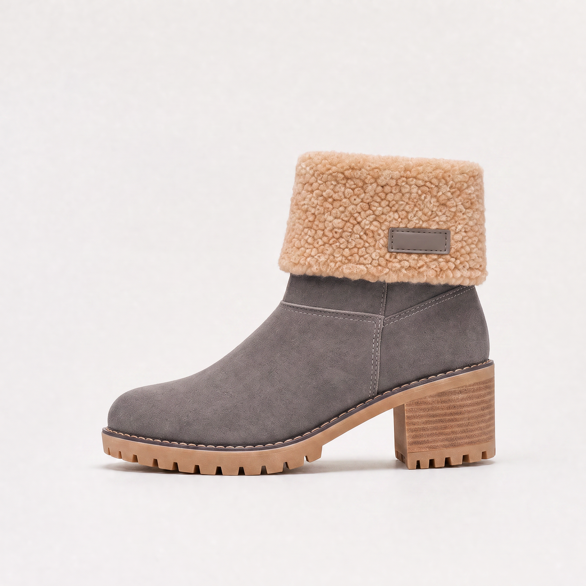 Women's Faux Fur Borg-Lined Ankle Boots