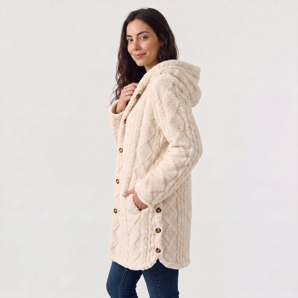 Women's Hooded Teddy Cardigan